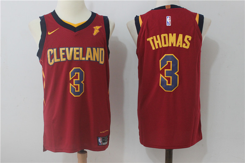 Men Cleveland Cavaliers 3 Thomas Red NBA Jerseys